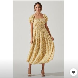 Floral Green and Pink Dress